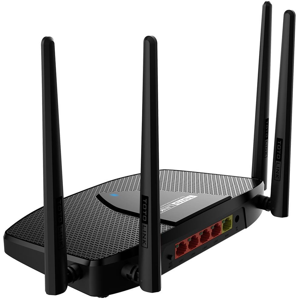TOTOLINK X5000R AX1800 WIRELESS DUAL BAND GIGABIT ROUTER vlan routeur sans fil Gigabit Ethernet Bi-bande (2,4 GHz / 5 GHz) Noir