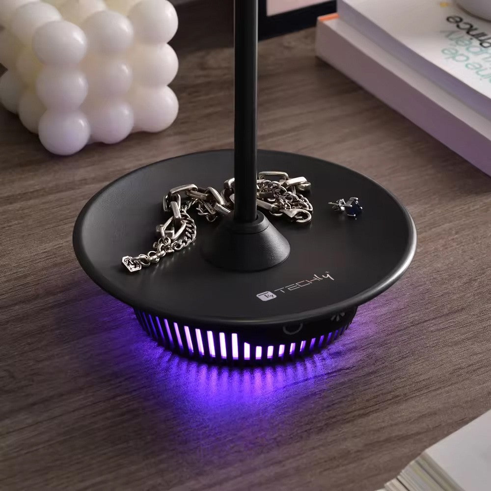 Techly I-LAMP-TABLE3 Lampe LED sans fil avec base tactile dimmable RGB