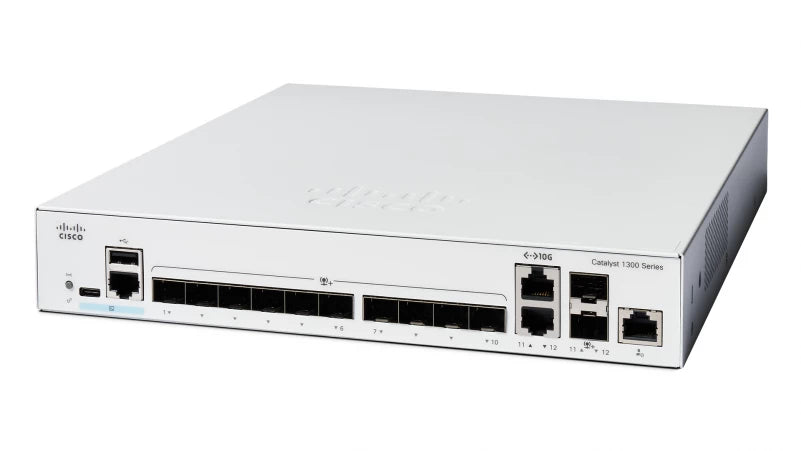 CISCO Catalyst 1300 12-Port Switch 10 x 10GE SFP+ 2 x 10GE Shared Uplinks