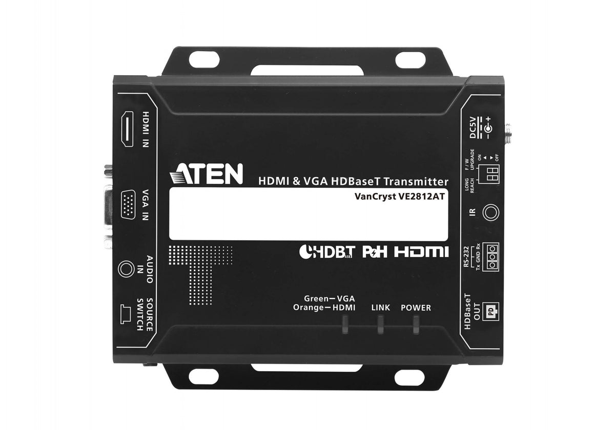 ATEN VE2812AT-AT-G extension audio/video Émetteur AV Noir