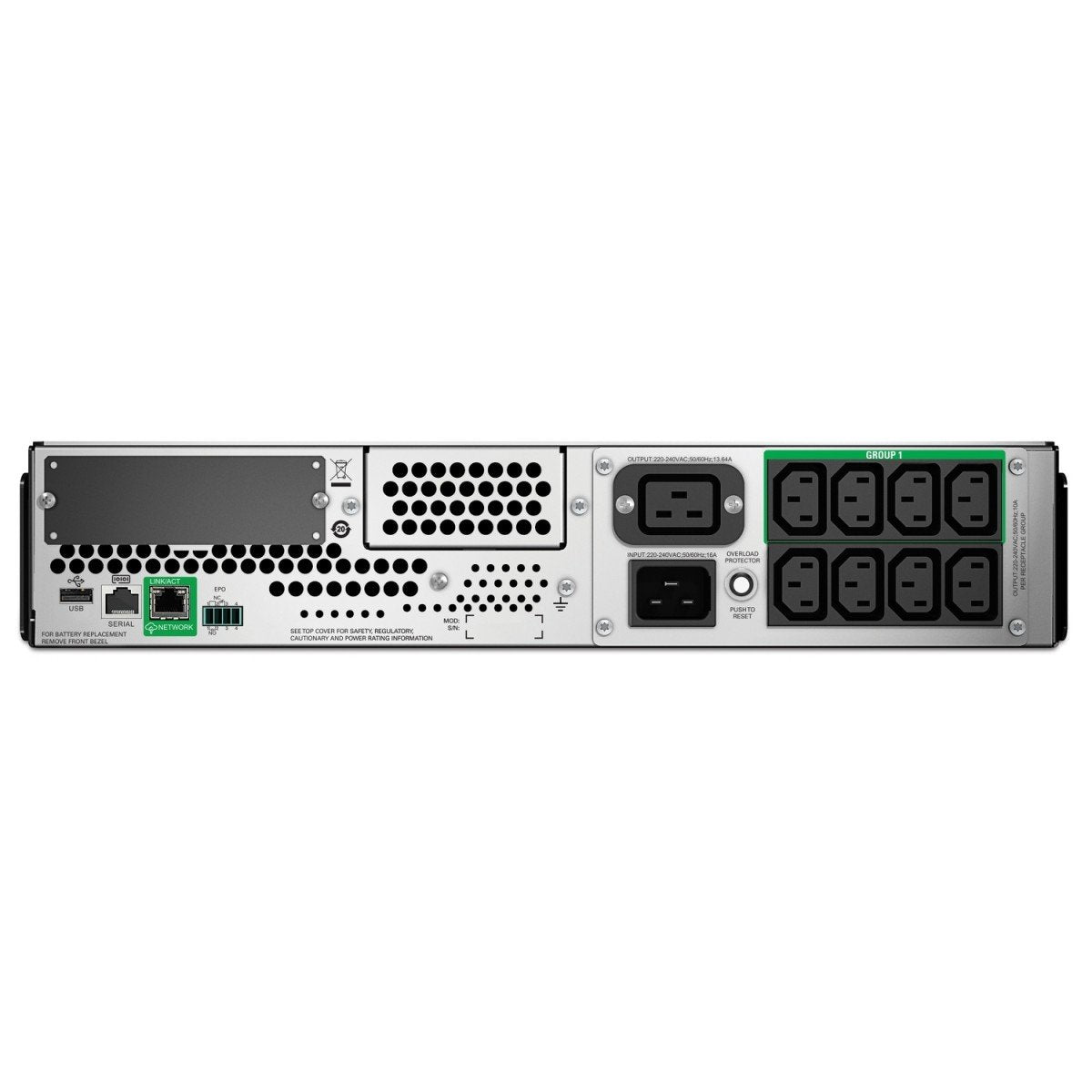 APC Smart-UPS SMT3000RMI2UC UPS Rack AC 230V 2700Watt 3000VA 1-phase RS-232 USB oc 12 2U BK with APC SmartConnect