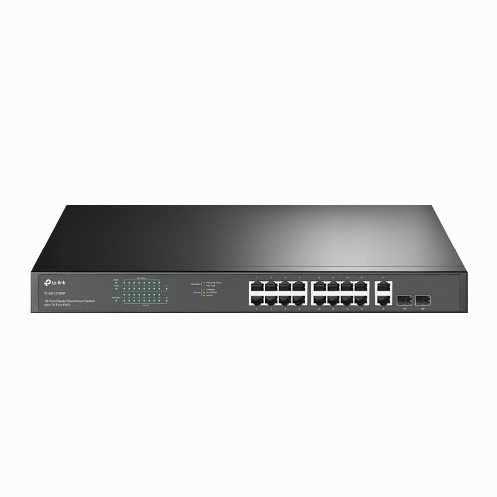18-Port Gigabit Rackmount Switch 16 PoE+