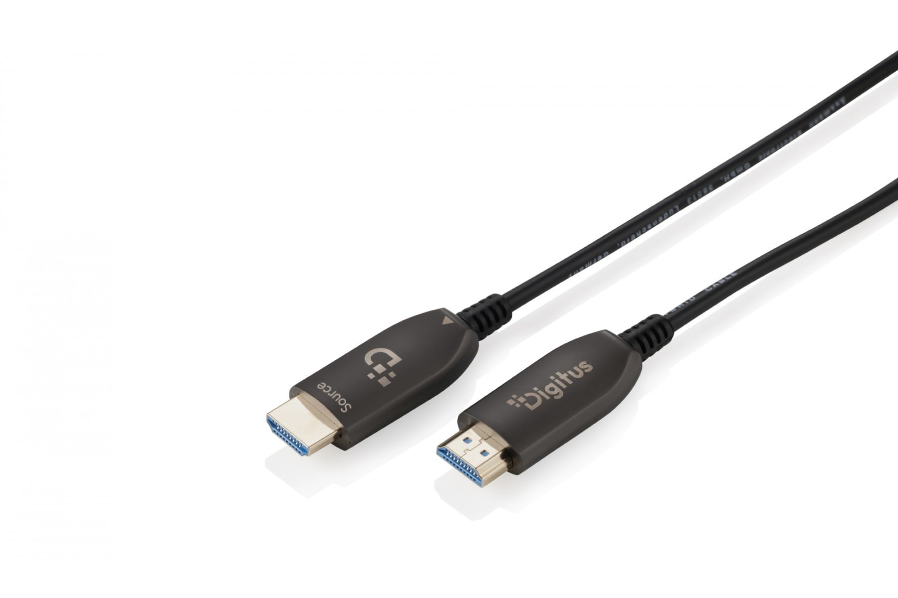 Digitus AK-330126-1000-S Câble HDMI AOC hybride | HDMI-A mâle-mâle | HDMI 2.1 | UHD-2 8K@60Hz | 48Gbps |HDR, eARC, HDCP 2.2, CEC | 100m