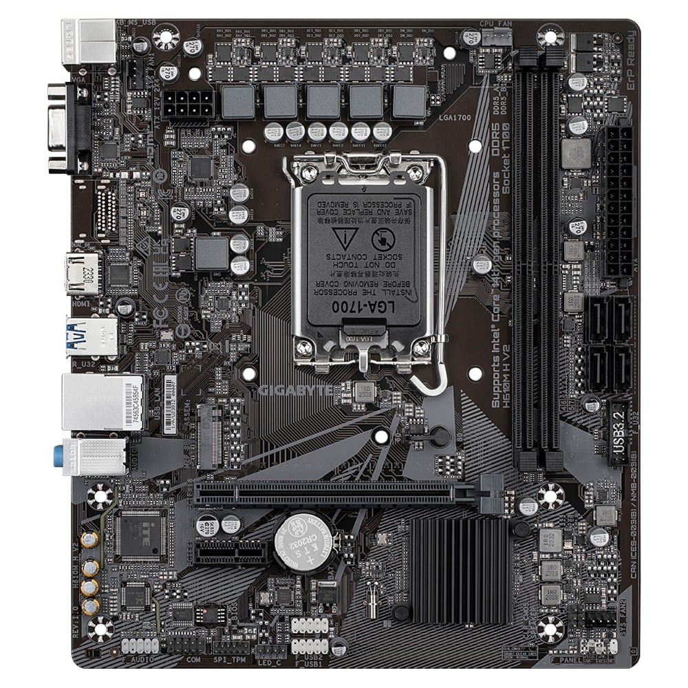 GIGABYTE H610M H V2 carte mere Intel H610 Express LGA 1700 micro ATX