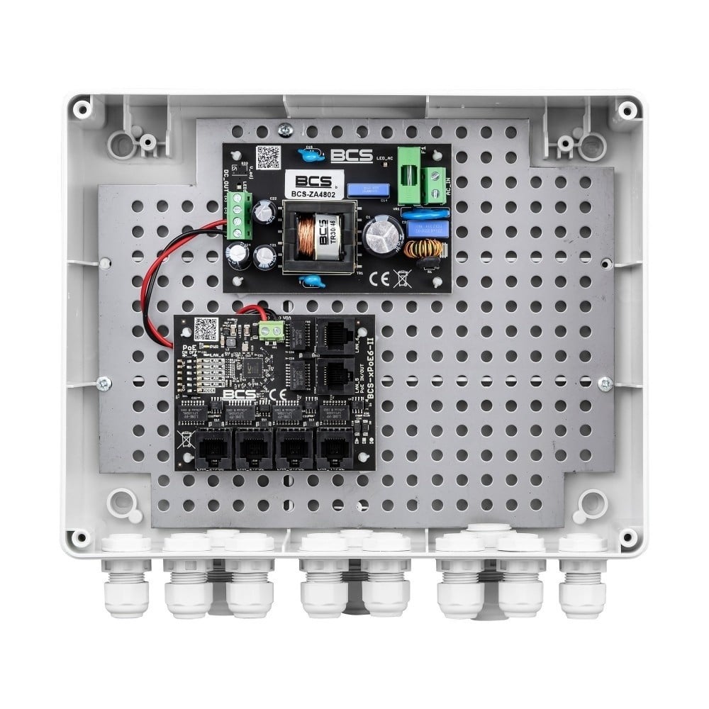 BCS BCS-IP4/Z/E-S Kit d'alimentation PoE externe pour caméras IP jusqu'a 5 récepteurs