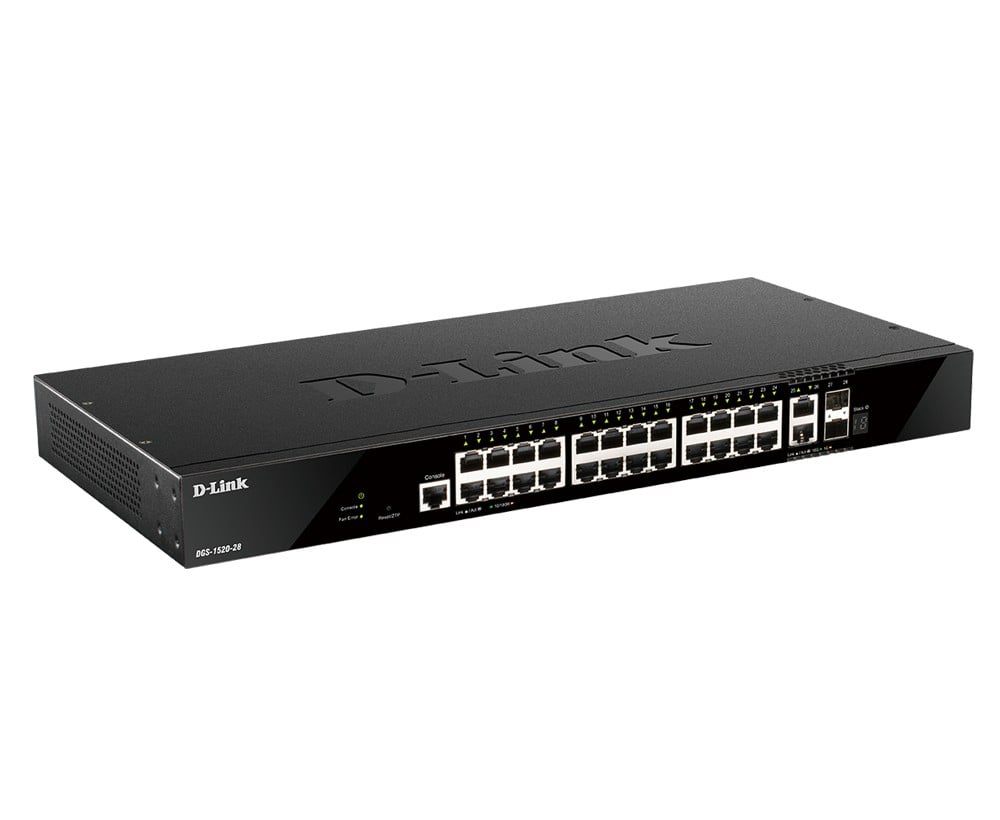 D-LINK DGS-1520-28/E 28-Port Smart Managed Gigabit Stack Switch 4x 10G