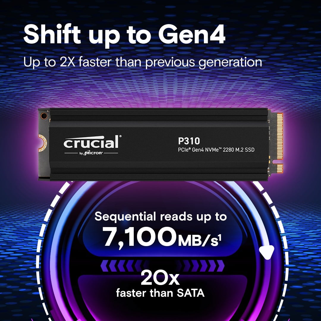 P310 4TB PCIe G42280 NVMe M.2 w heatsink