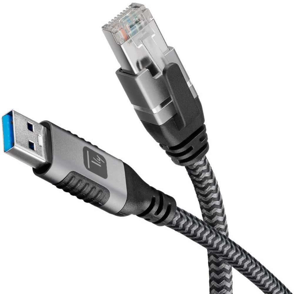 Techly ICOC U3A-RJ45-010 Adaptateur/Câble réseau USB-A vers Gigabit Ethernet RJ45 1m