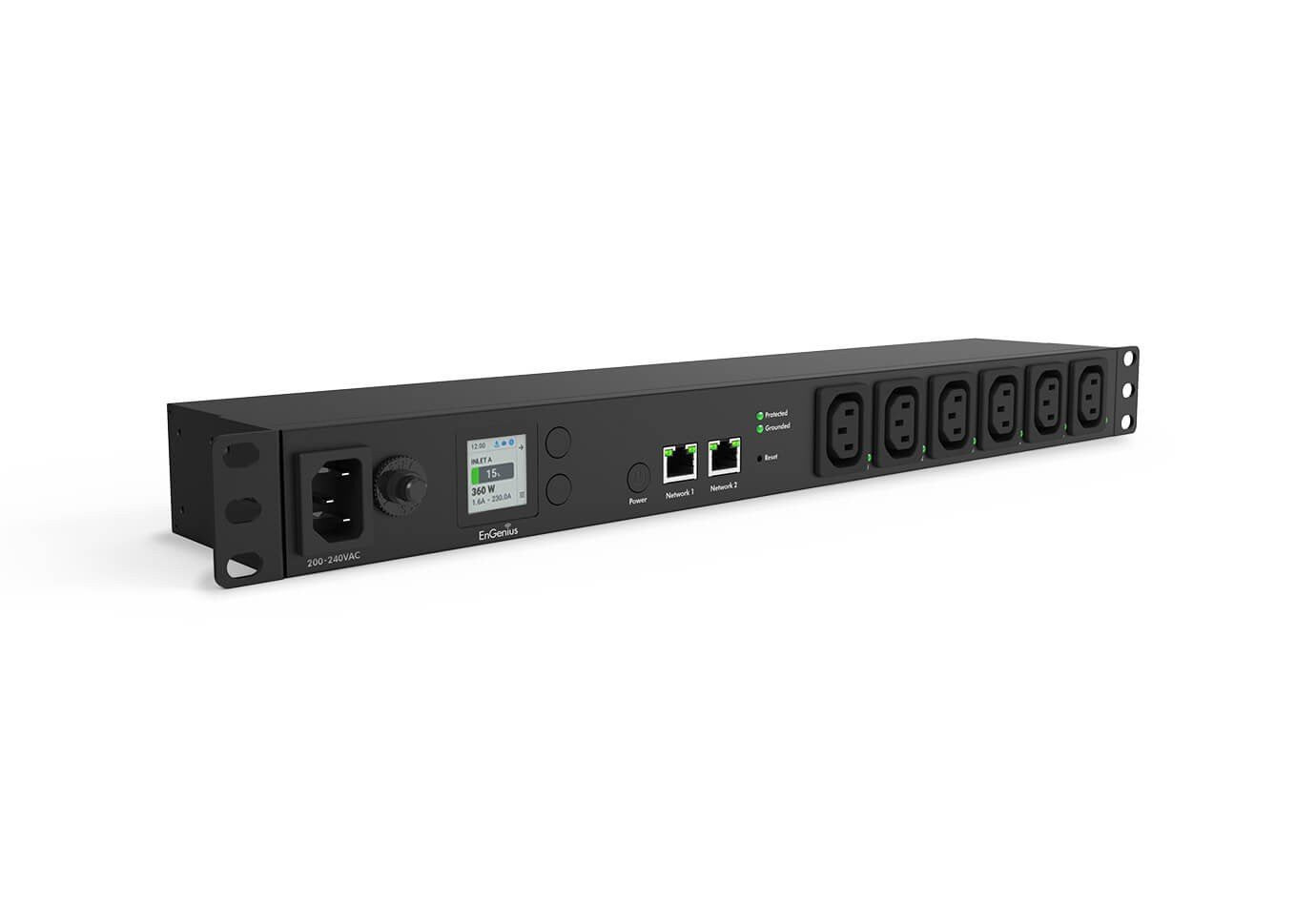 "EnGenius ECP106-INT Multiprise de montage en rack 1U 19"", 6 prises C13, gérée par le cloud"