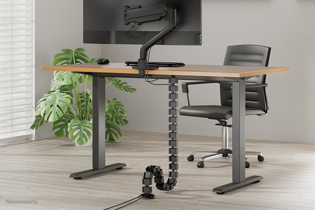 NEOMOUNTS Cable Spine Organizer for sit/stand desk frames screw mounted black