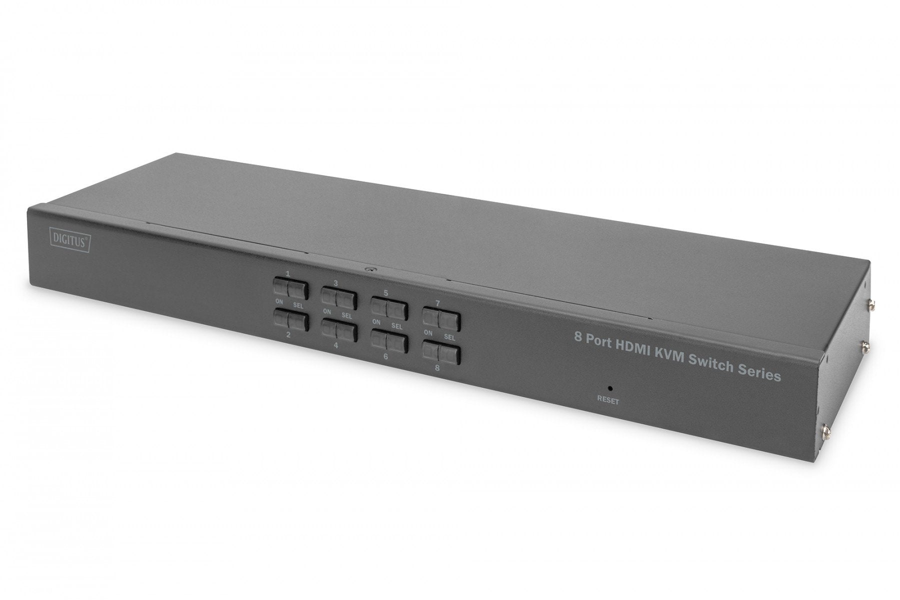 "Commutateur KVM 8 ports, Rack 19"", 4K 30Hz, 8xHDMI IN, 1xHDMI OUT, 2xUSB A"