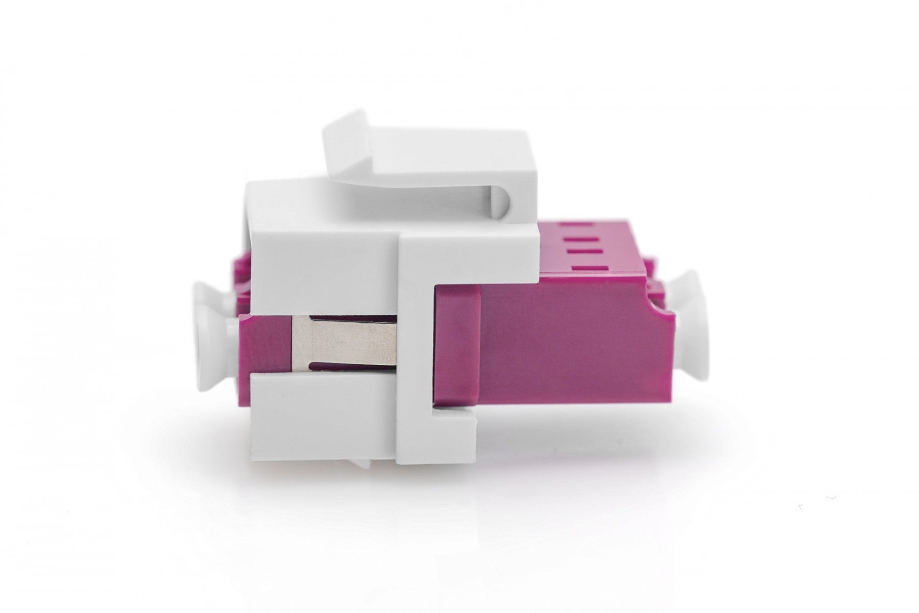 Support keystone pour adaptateur LC (avec adaptateur LC/LC duplex, multimode OM4, violet) inclus