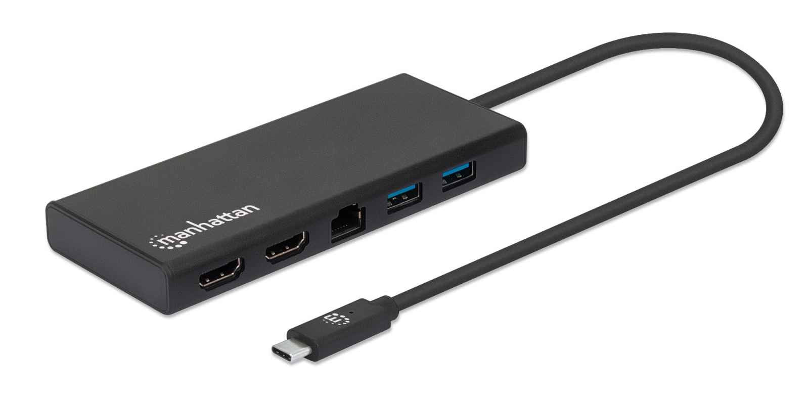 Manhattan 152747 Convertisseur USB-C 3.0 vers RJ45 2x HDMI