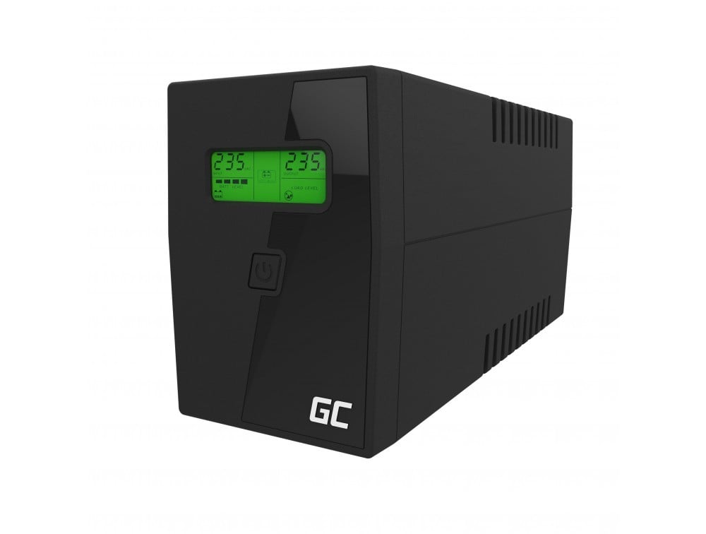 Green Cell UPS01LCD alimentation d'énergie non interruptible Interactivité de ligne 0,6 kVA 360 W 2 sortie(s) CA