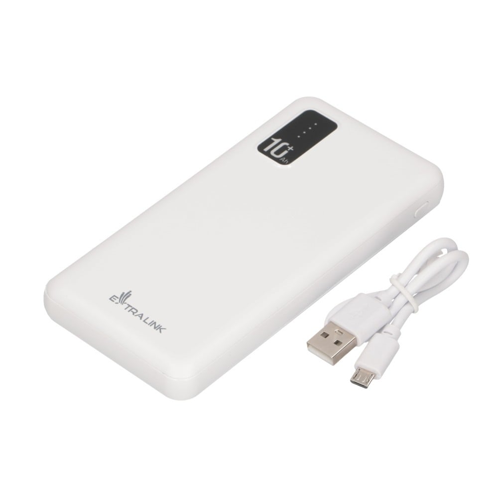 Extralink EX.19638 banque d'alimentation électrique Lithium Polymere (LiPo) 10000 mAh Blanc