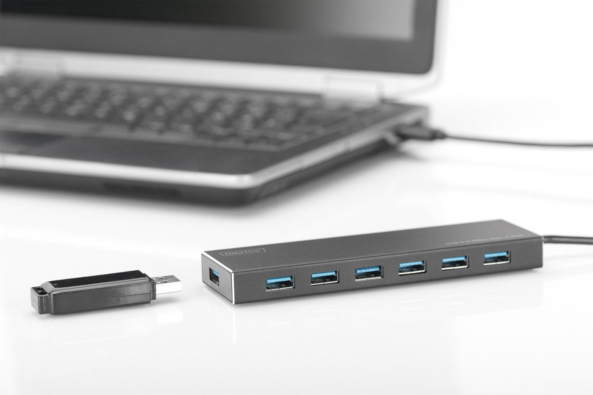 Digitus DA-70241-1 hub & concentrateur USB 3.2 Gen 1 (3.1 Gen 1) Type-A 5000 Mbit/s Gris