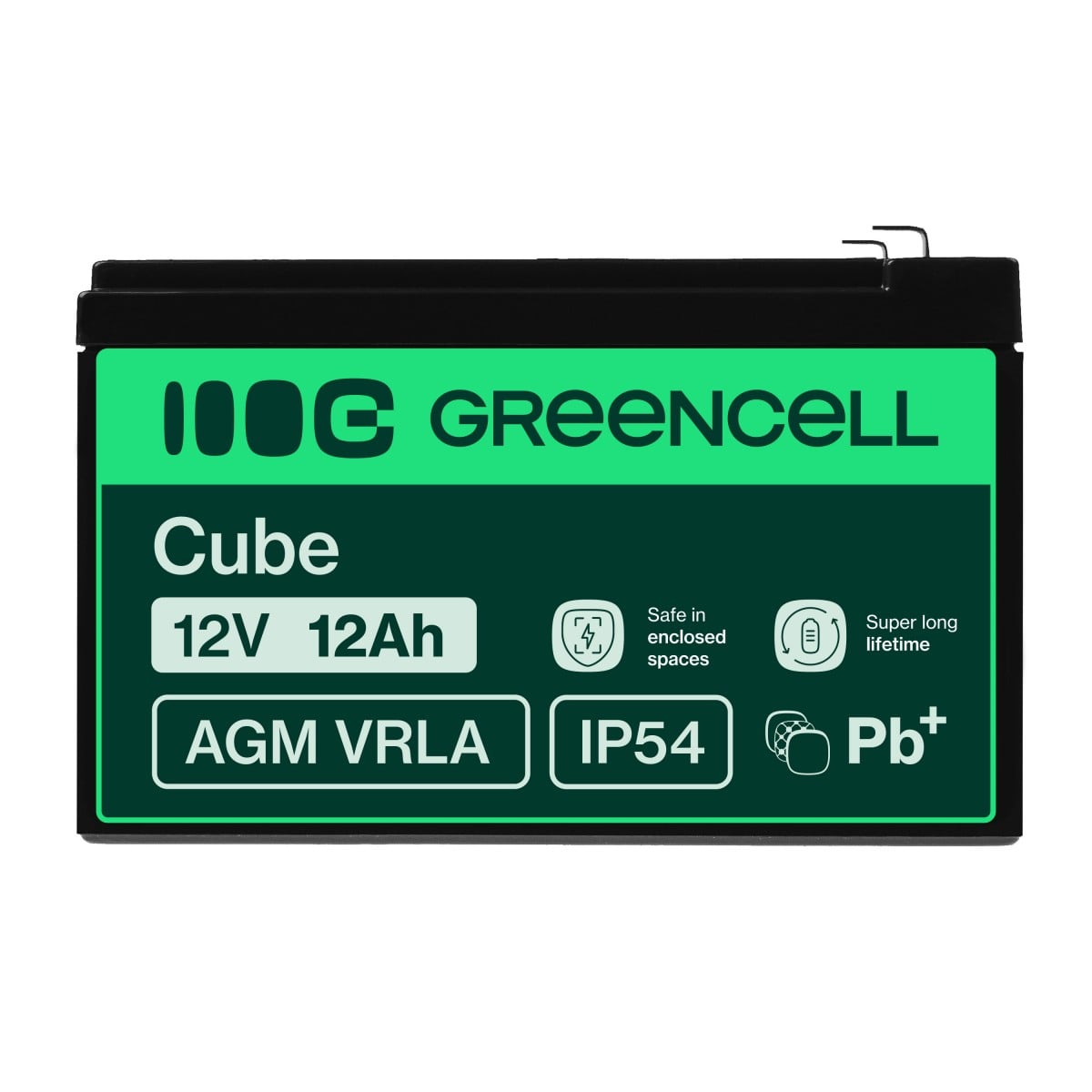 Green Cell AGM Battery 12V 12Ah - Batterie - 12.000 mAh Sealed Lead Acid (VRLA)