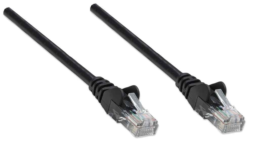 Intellinet 2m Cat5e câble de réseau Noir U/UTP (UTP)