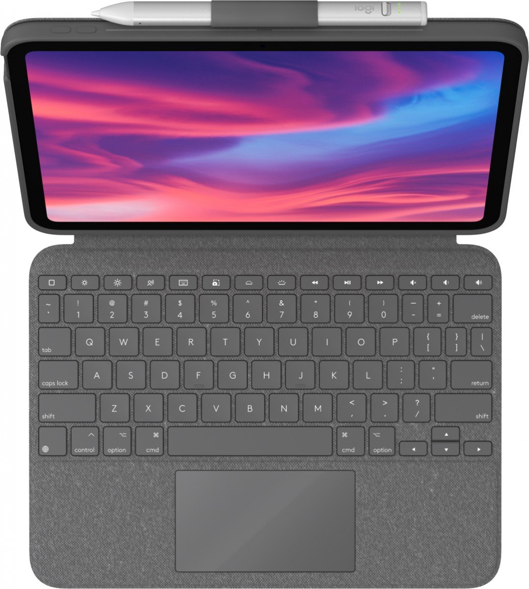 Logitech Combo Touch QWERTY US International Smart Connector Gris