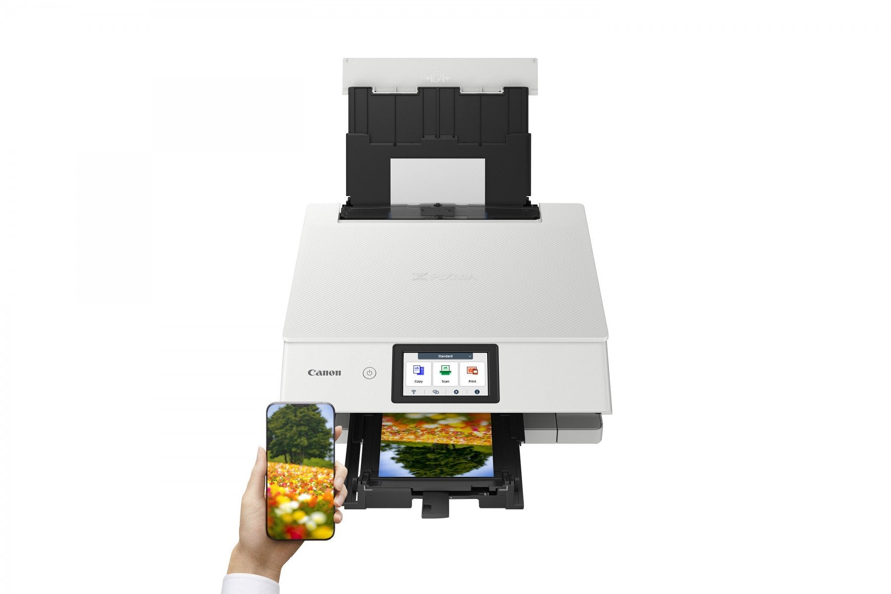 CANON PIXMA TS8751 MFP colour ink-jet A4 15 ipm print 200 sheets USB 2.0 Wi-Fi white
