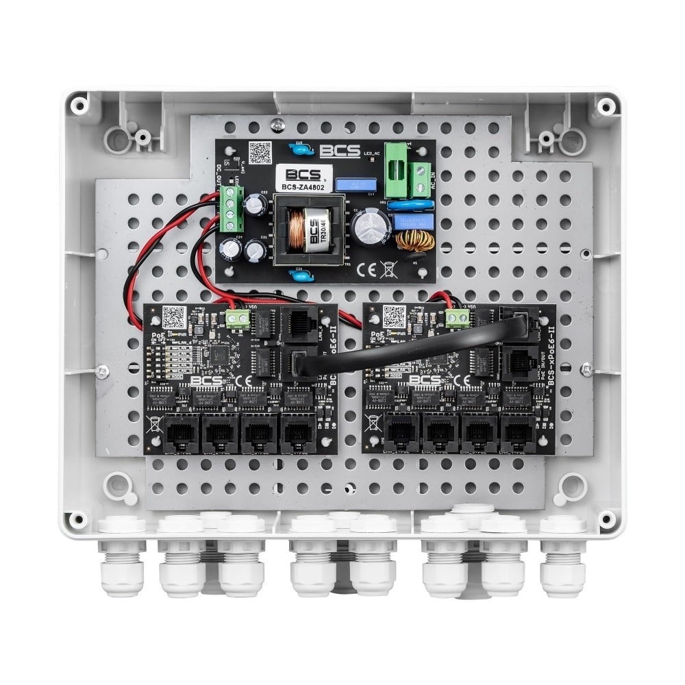 BCS BCS-IP8/Z/E-S Ensemble d'alimentation PoE externe pour caméras IP