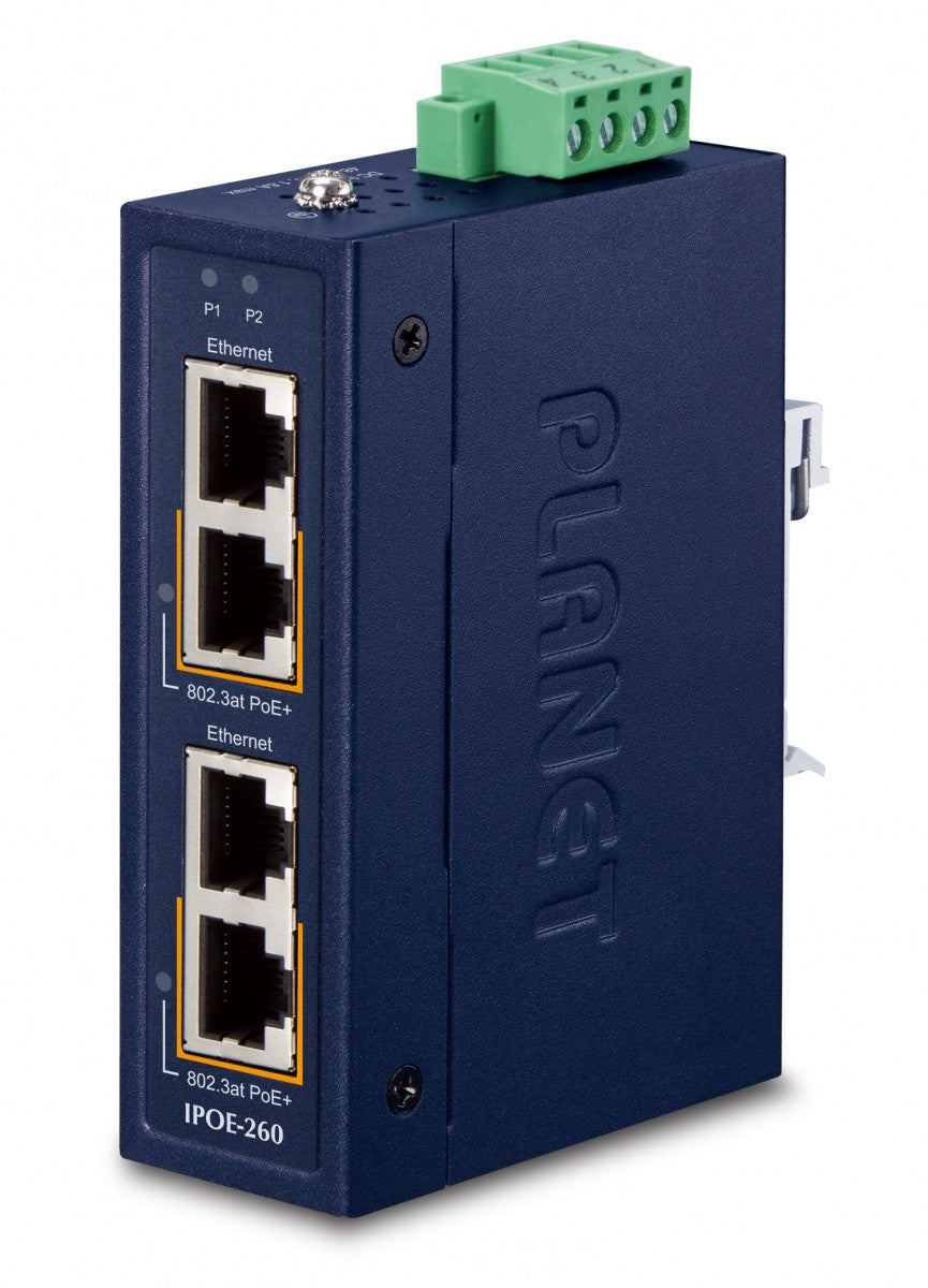 Planet IPOE-260 Commutateur PoE Ethernet Gigabit 4 Ports a Monter sur Mur