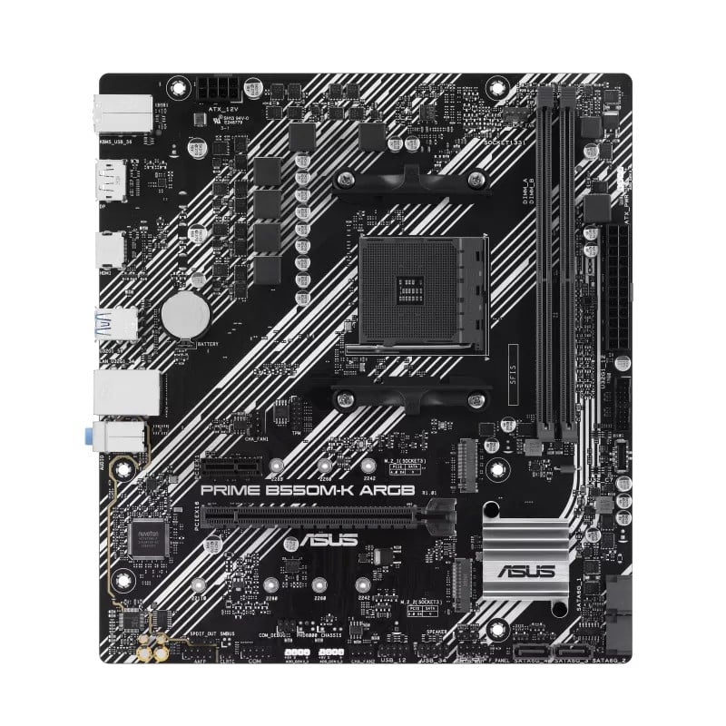 ASUS PRIME B550M-K ARGB AM4 2DDR4 microATX 4xSATA MB 1xHDMI 2.1 1xDP 1.4 2xM.2