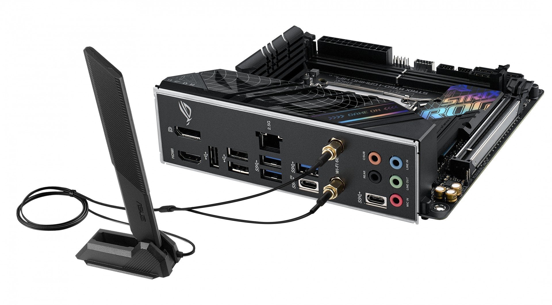ASUS ROG STRIX B760-I GAMING WIFI LGA 1700 2xDDR5 Mini ITX 4xSATA MB 1xHDMI 2.1 1xDP 1.4 2xM.2