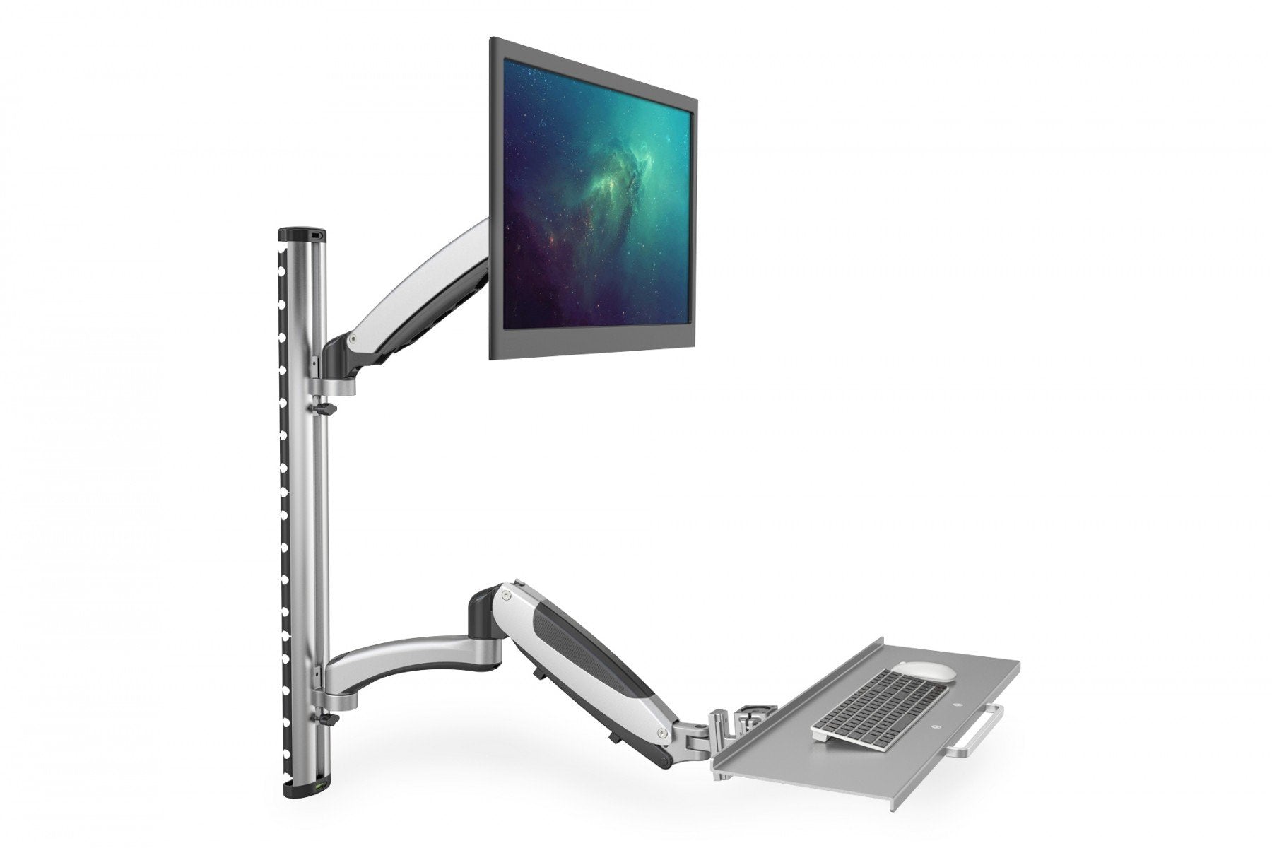 "Digitus DA-90354 support d'écran plat pour bureau 68,6 cm (27"") Mur Argent"