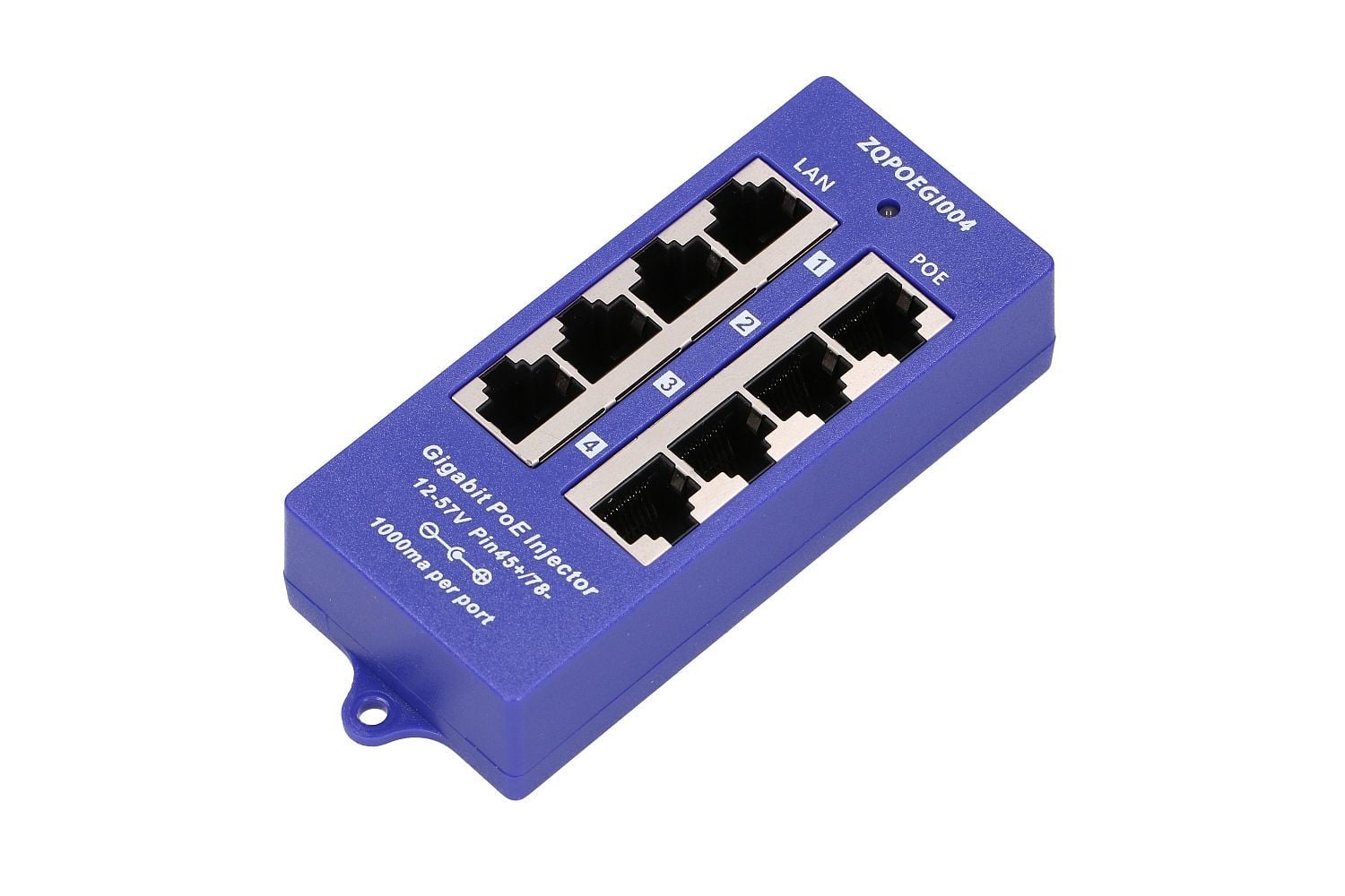 Extralink 4 Ports | Injecteur PoE Gigabit | 4x 1000Mb/s RJ45