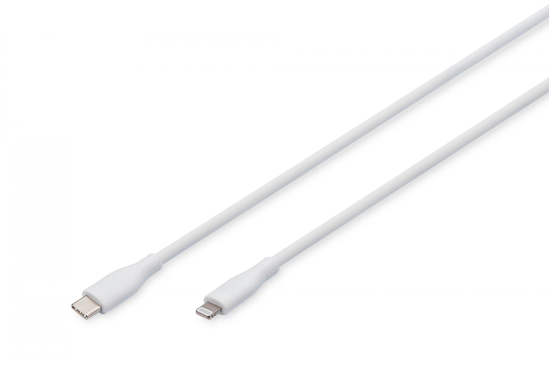 Câble d'alimentation en silicone USB-C vers Lightning, USB 2.0 60W, MFI, 2 m, blanc