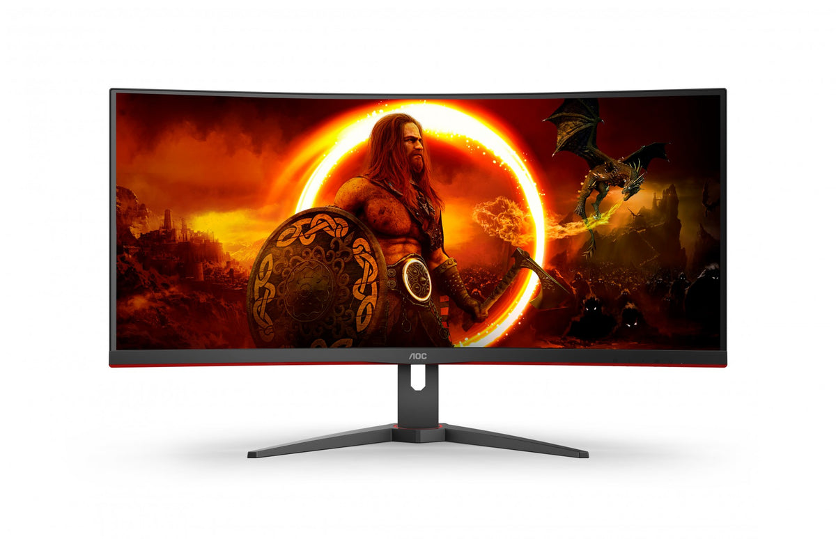 "AOC G2 CU34G2XE/BK écran plat de PC 86,4 cm (34"") 3440 x 1440 pixels Wide Quad HD LCD Noir, Rouge"