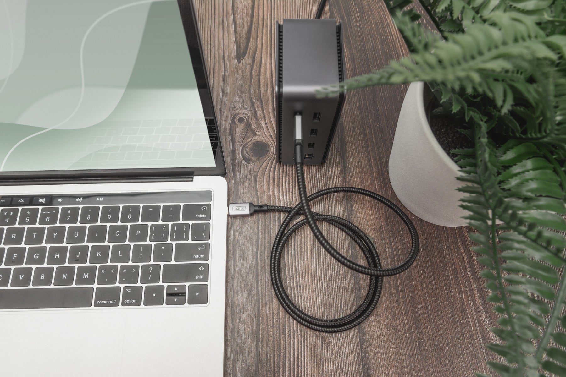 Digitus DB-300443-030-S câble USB USB4 Gen 2x2 USB C 20 Gbit/s 100 W Noir