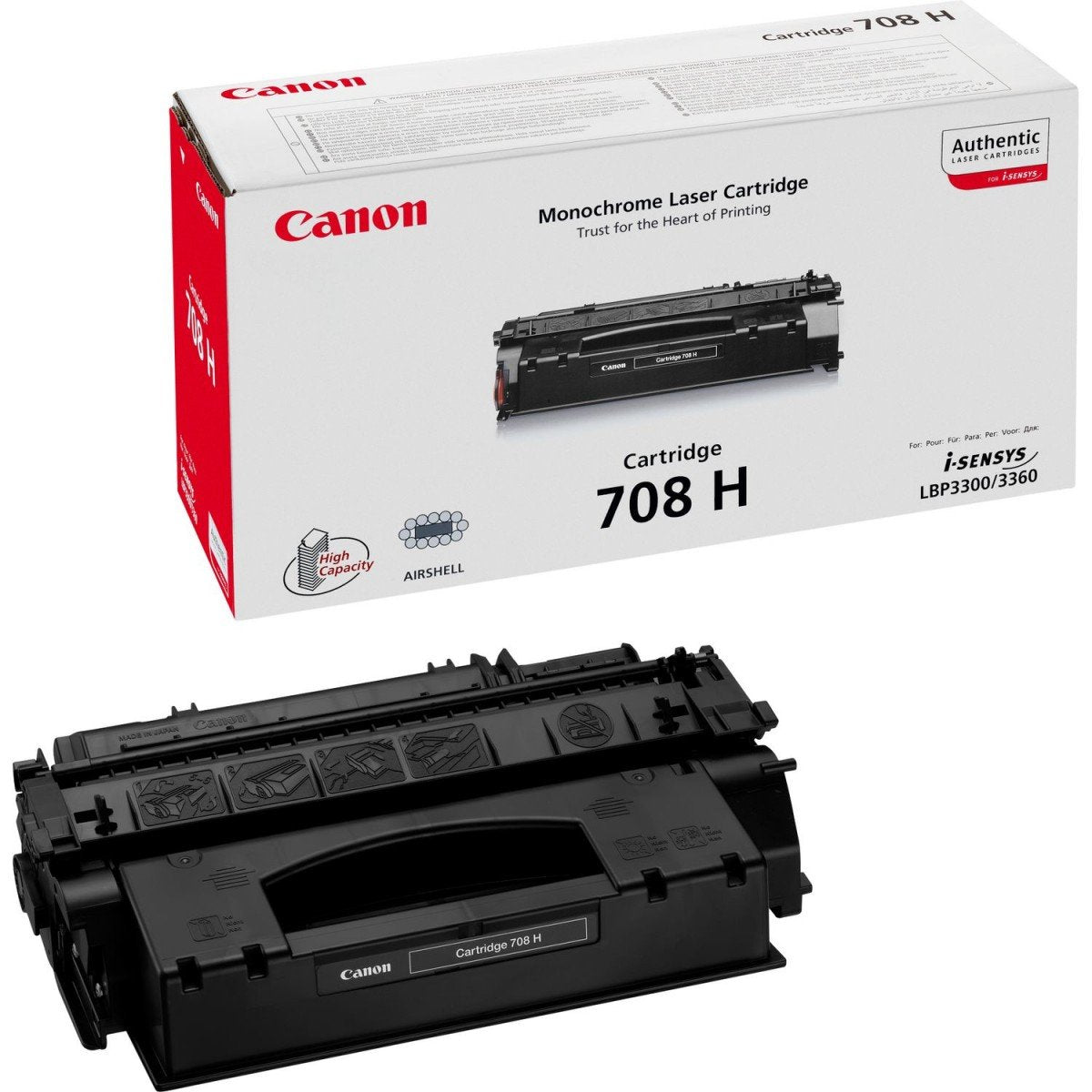 CANON 708H cartouche de toner noir haute capacité 6.000 pages pack de 1