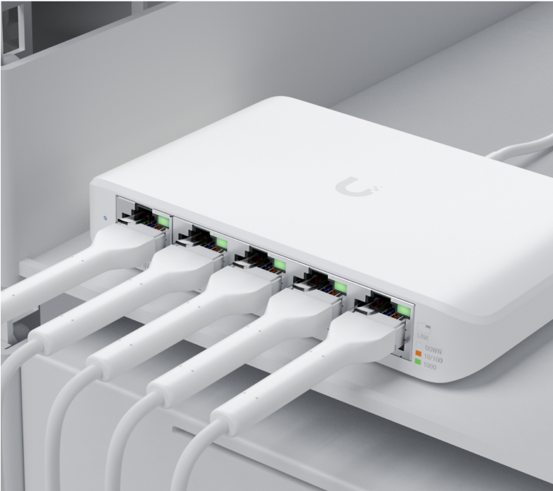 Ubiquiti USW-FLEX-MINI-5 Networks UniFi Switch Flex Mini (5-pack) Géré Gigabit Ethernet (10/100/1000) Connexion Ethernet, supportant l'alimentation via ce port