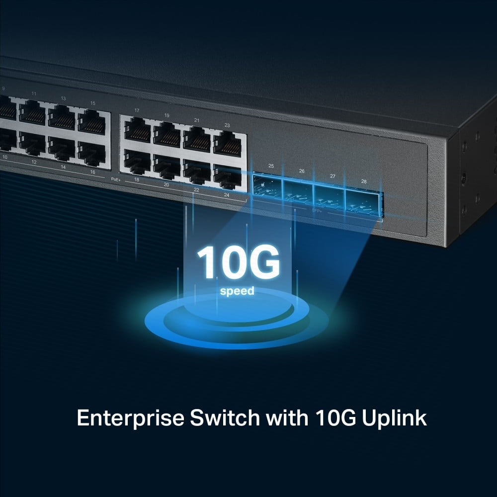 TP-Link JetStream TL-SG3428XPP-M2 commutateur réseau Géré L2+ 2.5G Ethernet (100/1000/2500) Connexion Ethernet, supportant l'alimentation via ce port (PoE) 1U N