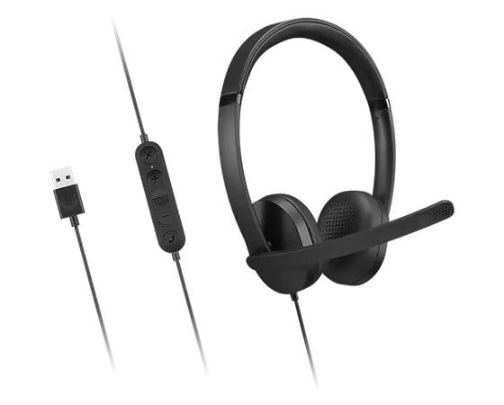 LENOVO Gen2 Headset on-ear wired USB-A black