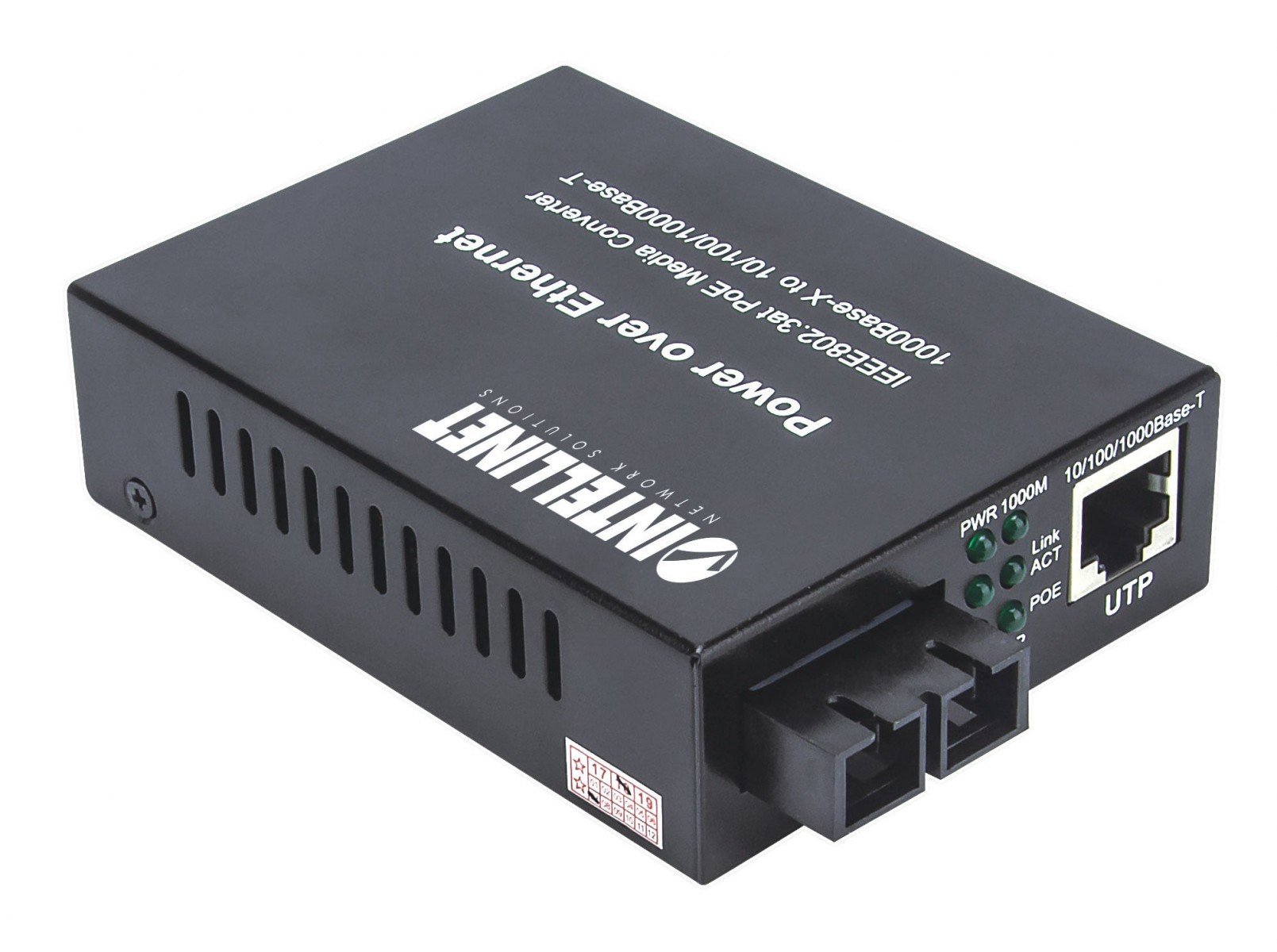 Intellinet 508209 convertisseur de support réseau 1000 Mbit/s 1310 nm Monomode Noir