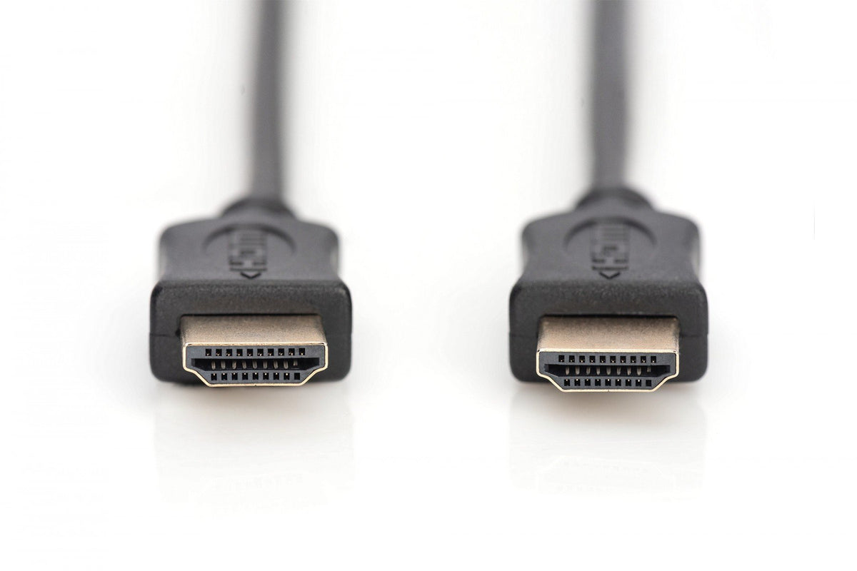 Digitus AK-330114-050-S Câble HDMI Haute Vitesse avec Ethernet 5m Noir Plaqué Or