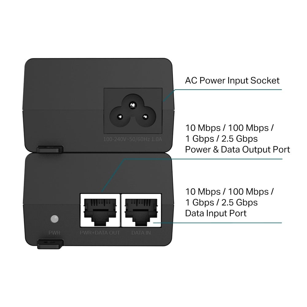 2.5G PoE+Injector Adapter 1? 2.5G PoE