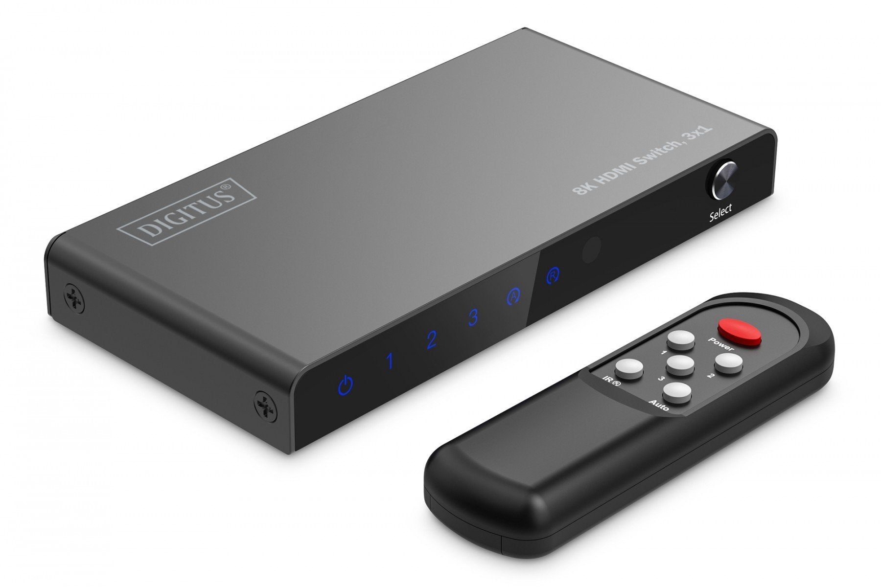 Commutateur HDMI 3x1, 8K/60Hz (4:4:4) avec HDR, 48 Gbps, HDCP 2.3