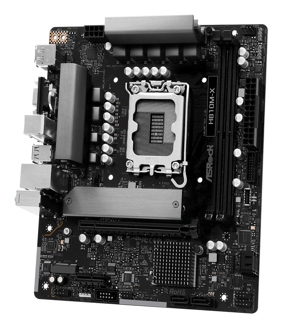 ASRock 90-MXBS4-A0UAYZ H810M-X Carte mere Micro ATX avec DDR5 et Ethernet 2,5 Gigabit