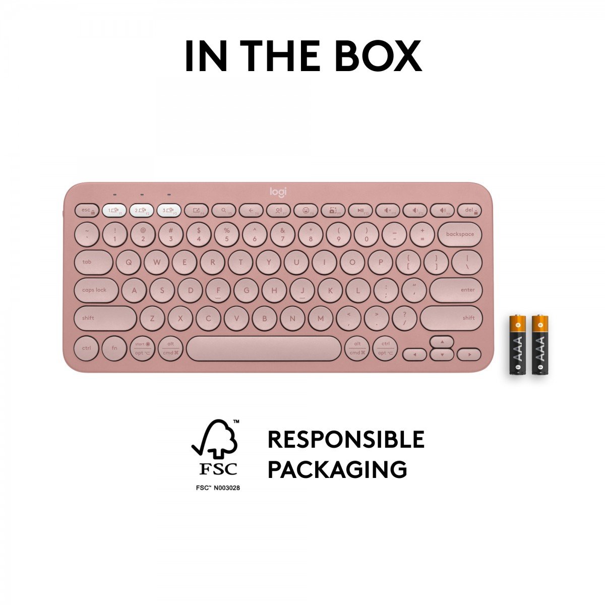 Logitech 920-011853 Pebble Keys 2 K380S Tonal Rose Clavier sans fil