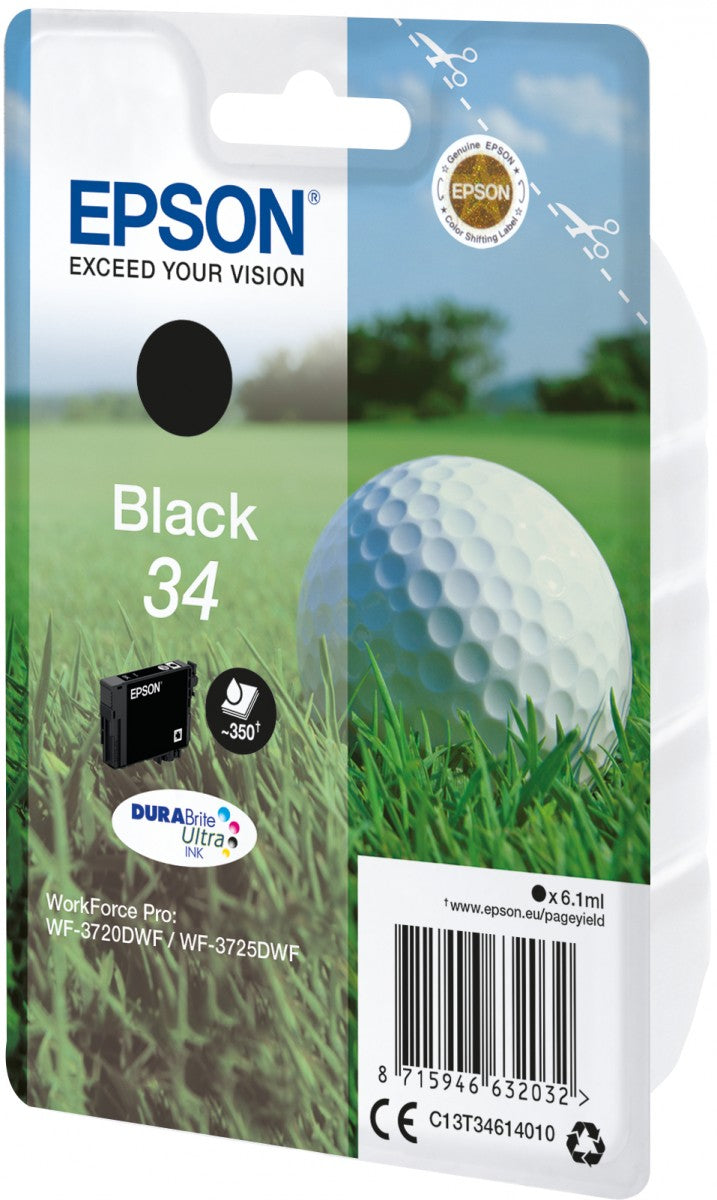 EPSON 4LB Singlepack 34 Ink Black DURABrite Ultra 6.1ml Blister w/s