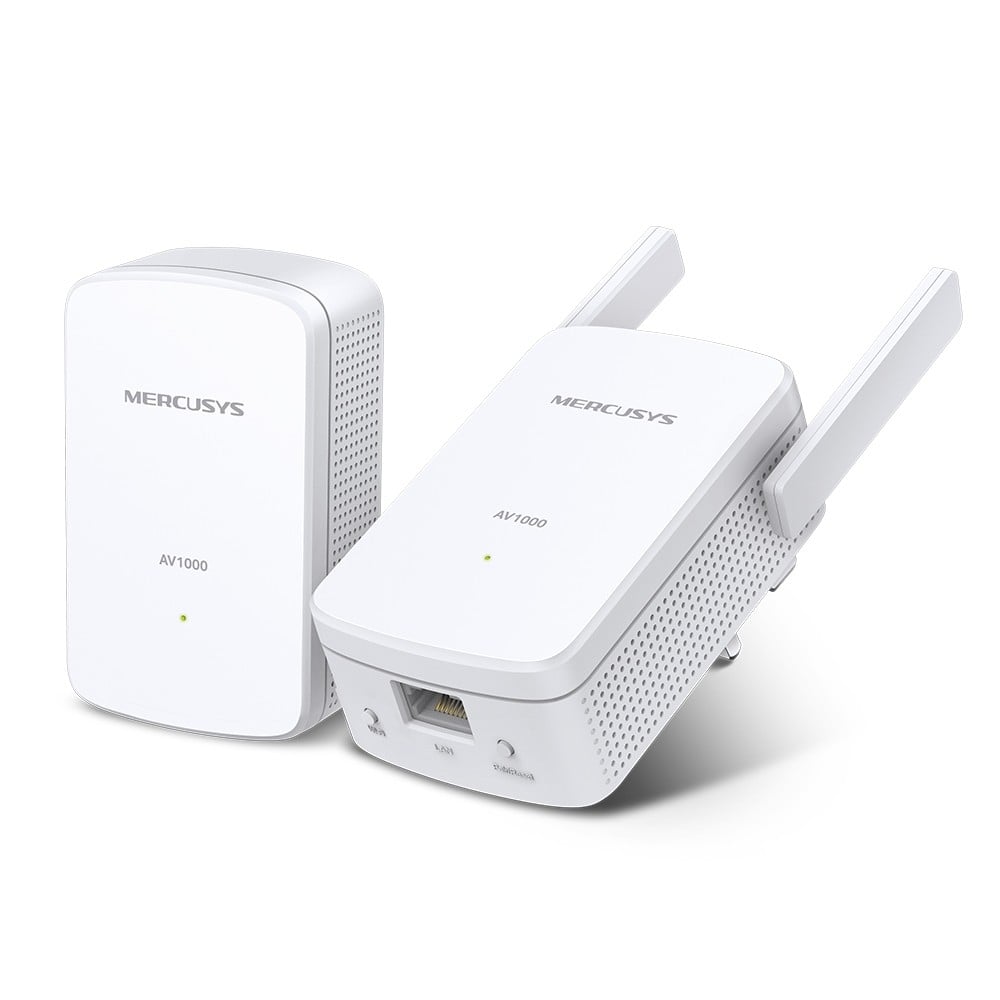 TP-LINK MERCUSYS MP510 AV1000 Gigabit Powerline WiFi Kit: MP510 + MP500 adapter 1000Mbps N300 Broadcom CPU HomePlug AV2 Gigabit RJ45