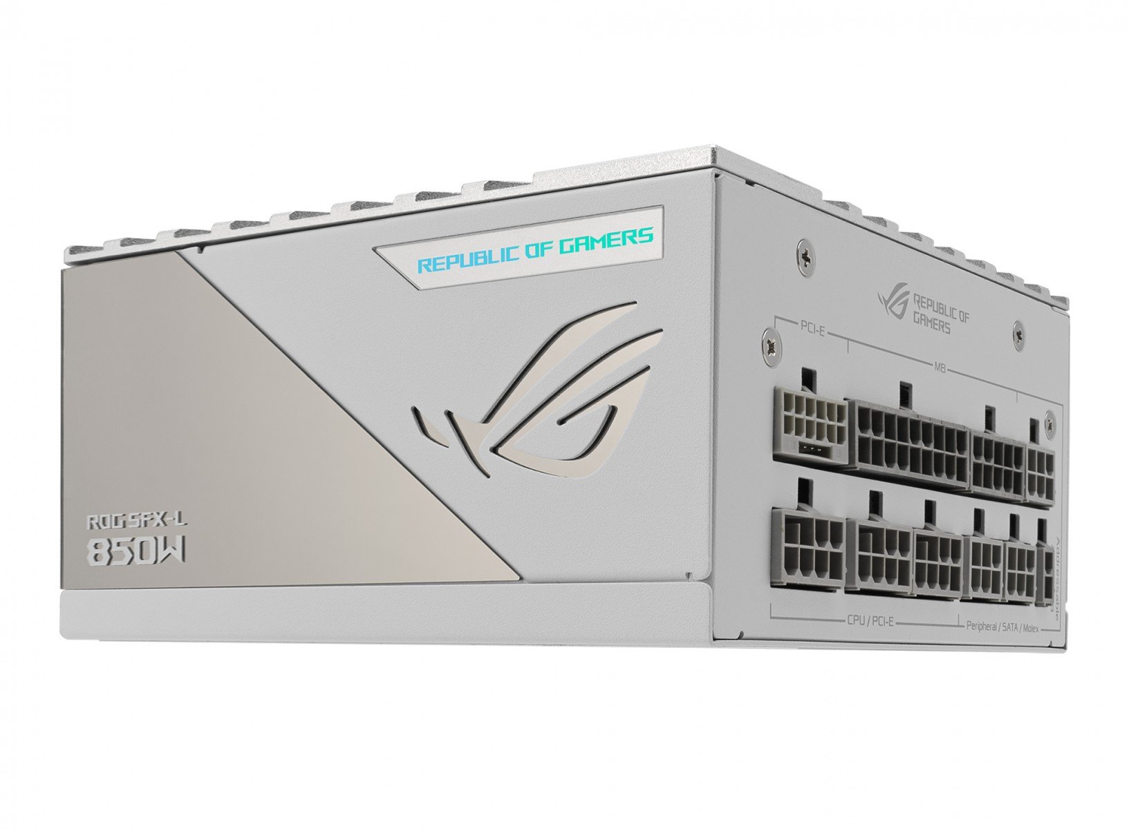 ASUS ROG Loki SFX-L 850W Platinum White Edition Fully Modular Power Supply 120mm PWM ARGB Fan Aura Sync