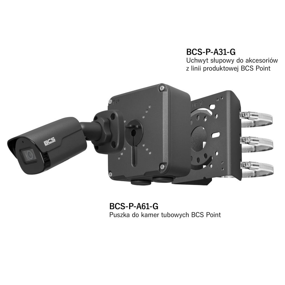 BCS BCS-P-TIP25FSR4-Ai2-G Caméra IP tubulaire 5MP avec microphone et fonctionnalités intelligentes