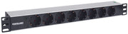 Intellinet 714037 unité de distribution d'énergie 8 sortie(s) CA 1U Aluminium, Noir