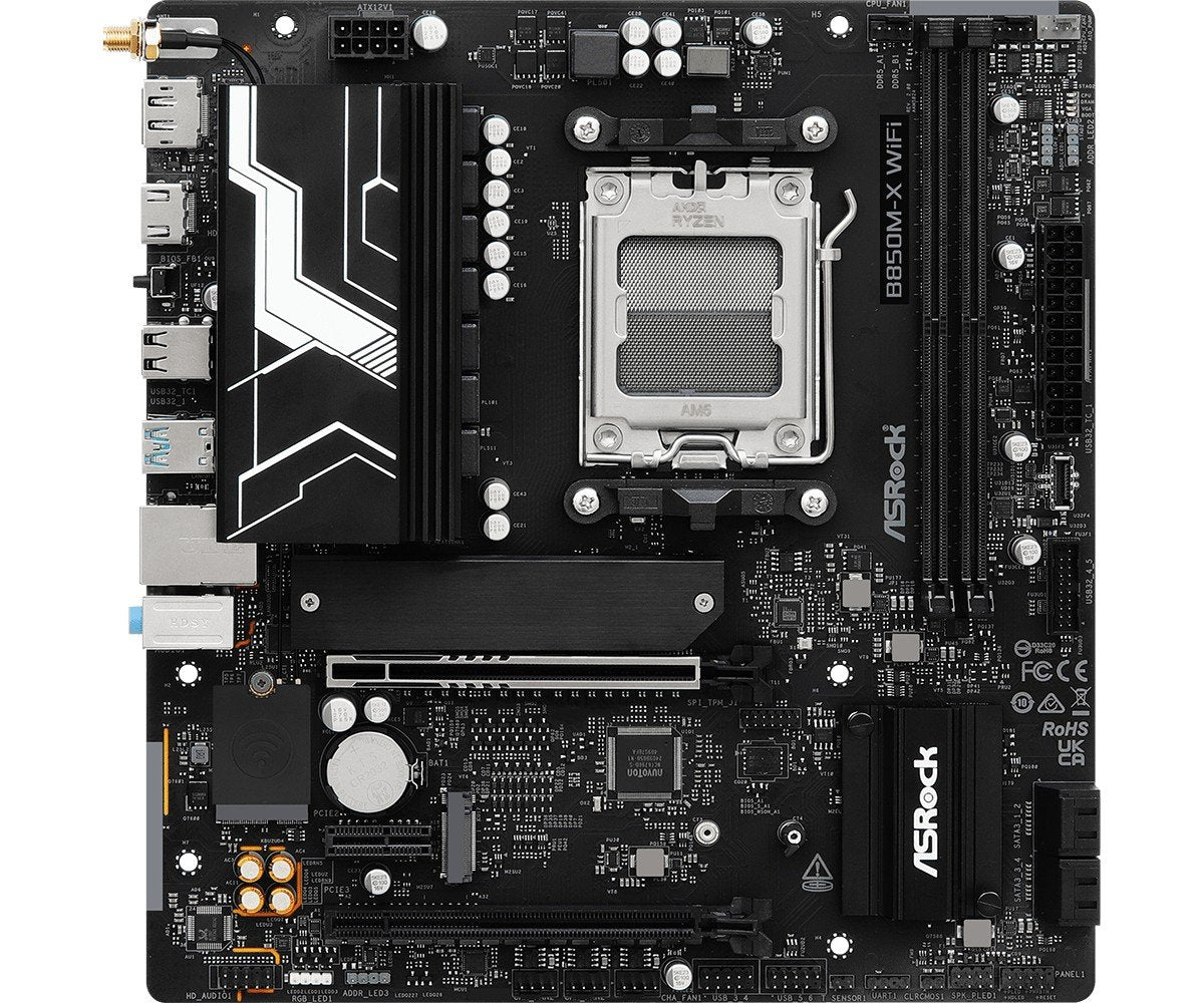 ASRock B850M-X WIFI R2.0 Carte mere Micro ATX avec Wi-Fi 6E et support DDR5