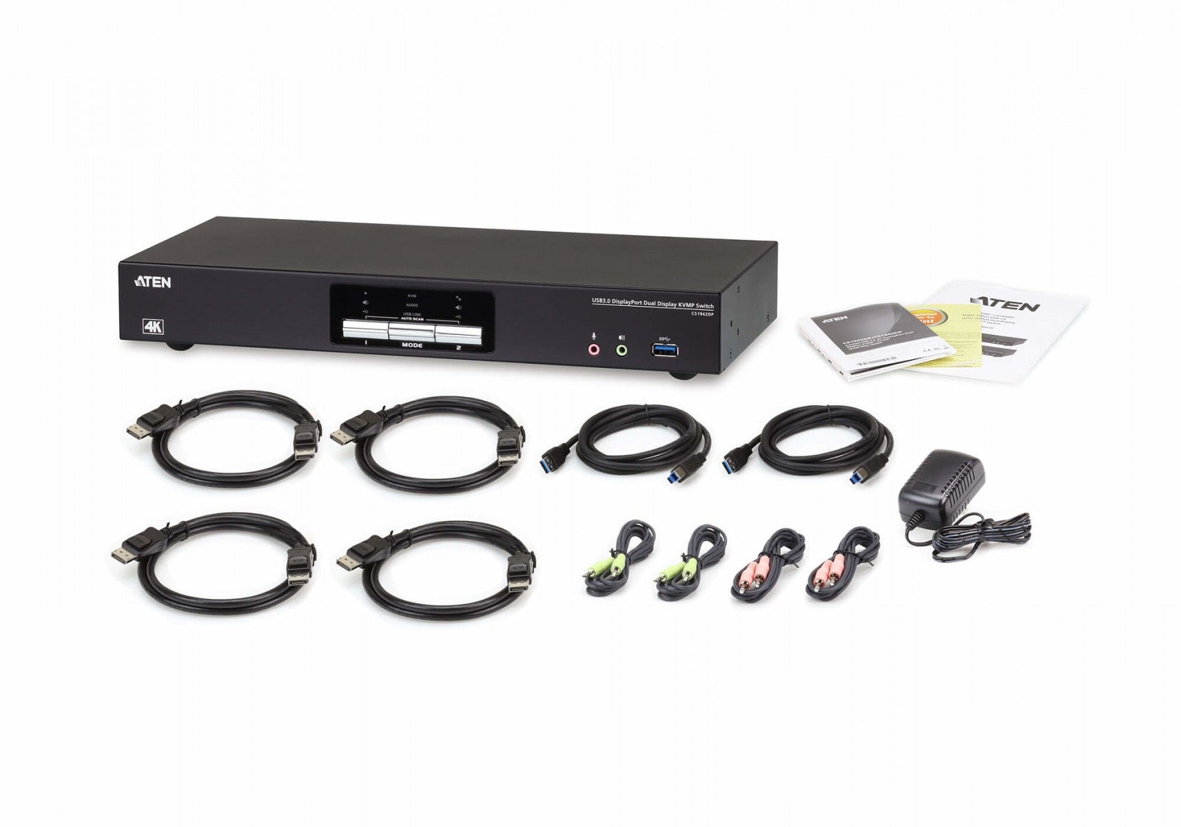 ATEN CS1942DP KVM DisplayPort Dual-View / USB 3.0 - 2 ports